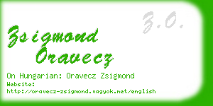 zsigmond oravecz business card